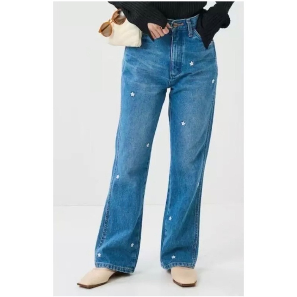 Wrangler Embroidered Floral Limited Edition Jeans Medium